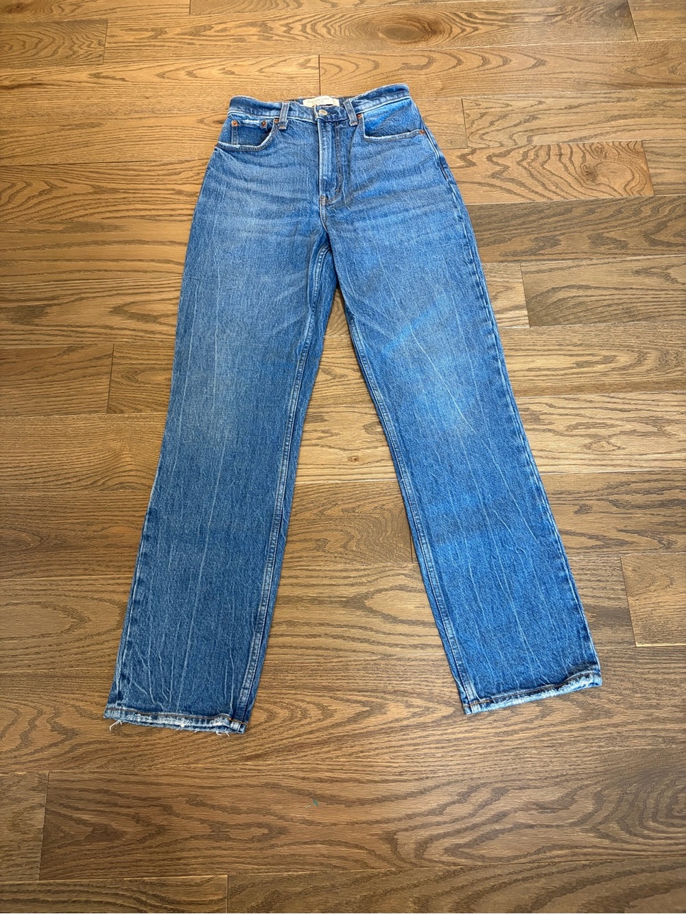 Abercrombie Curve Love 90s Straight Jeans 25/0 Ultra High Rise Button Fly